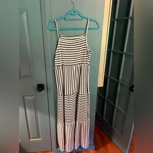 Striped gray and White sundress